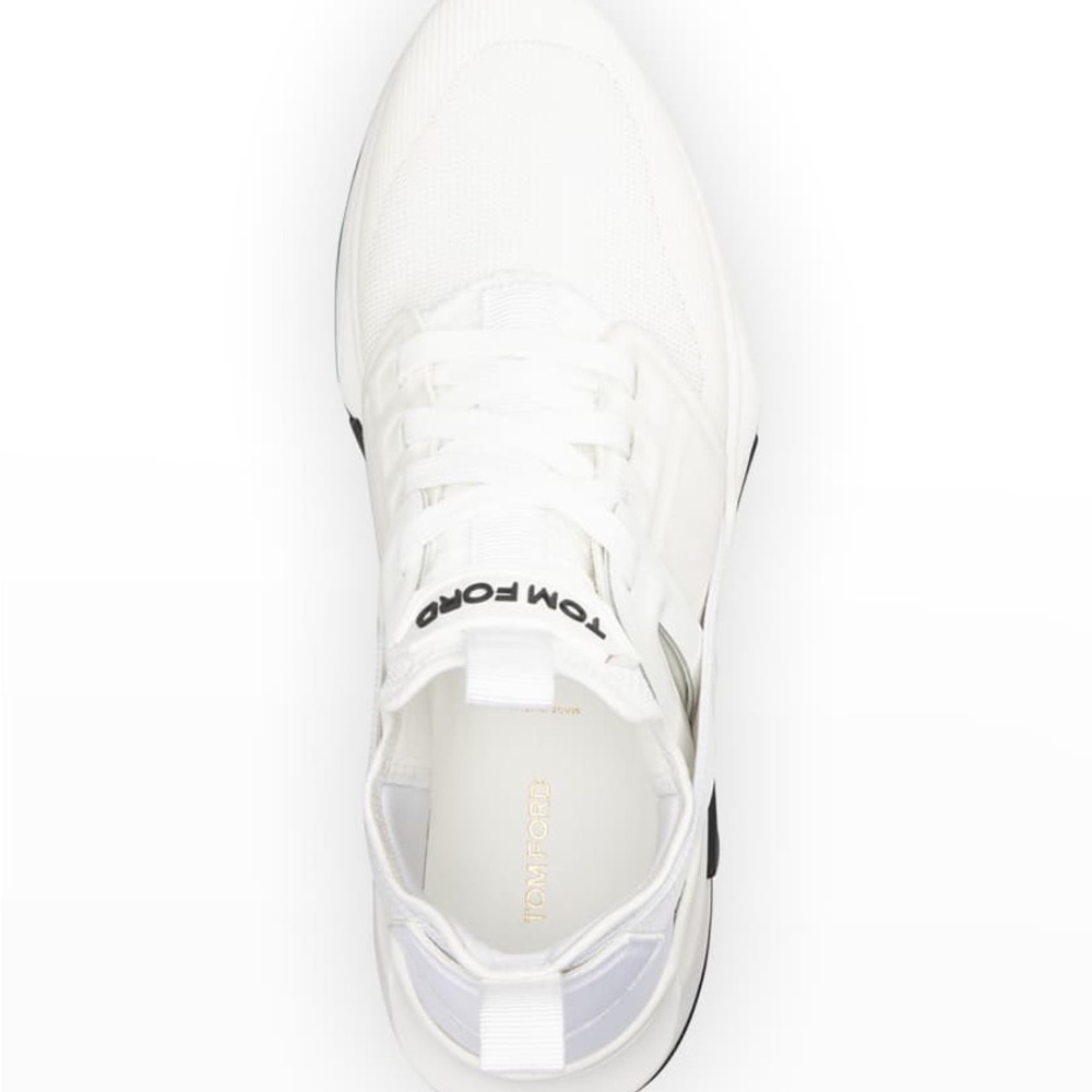 Tom Ford White & Khaki Jago Sneakers - Size 39.5EU (box included) - Picture 4 of 13